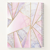 Roos gouden Marmeren glitter als spiraal Notitiebo Notitieboek (Achterkant)