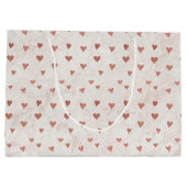 Roos gouden marmeren harten geschenkzak groot cadeauzakje (Achterkant)