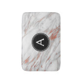 Roos gouden marmeren monogram badmat (Voorkant Verticaal)