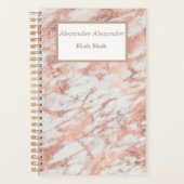 Roos gouden marmeren planner (Voorkant)