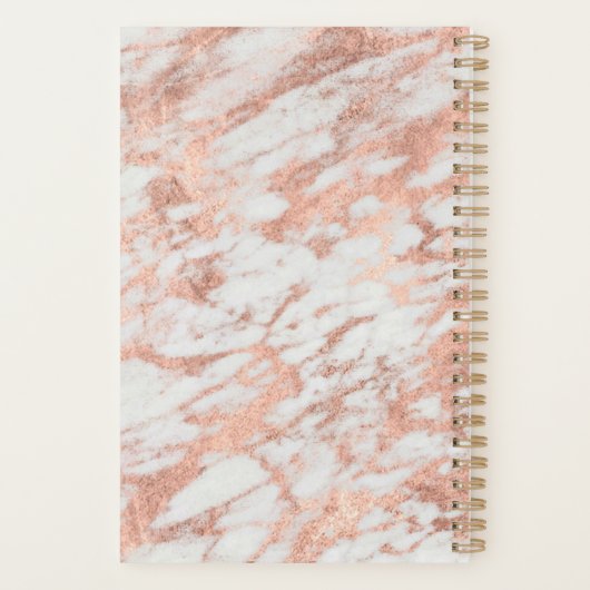Roos gouden marmeren planner (Achterkant)