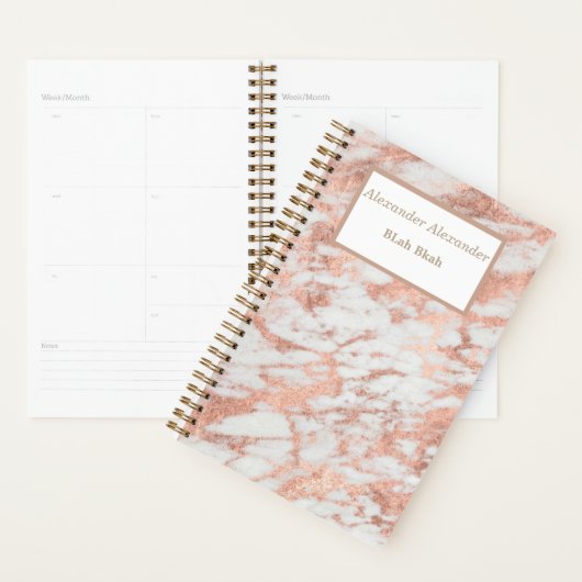 Roos gouden marmeren planner (Display)