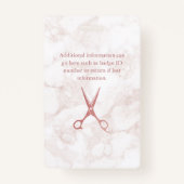 Roos Gouden Marmeren Schaar Foto Haar Stylist Badge (Achterkant)