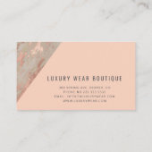 Roos gouden marmeren steen grijs boetiekmanager visitekaartje (Achterkant)