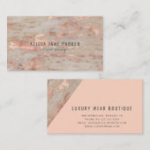 Roos gouden marmeren steen grijs boetiekmanager visitekaartje (Voorkant / Achterkant)