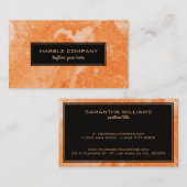 Roos-gouden marmeren stenen textuur visitekaartje (Voorkant / Achterkant)