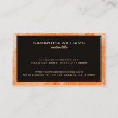 Roos-gouden marmeren stenen textuur visitekaartje (Achterkant)