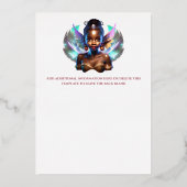 Roos gouden melanine fee prinses betoverd real folie uitnodiging (Achterkant)