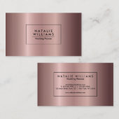 Roos Gouden Metallic Folie Visitekaartje (Voorkant / Achterkant)