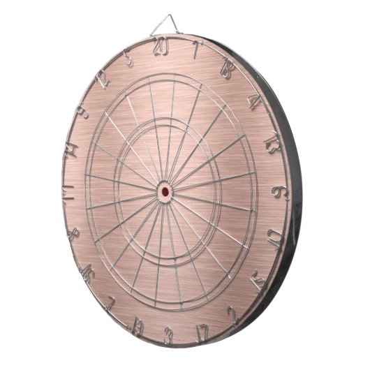 Roos-gouden Metallic Textuur Dartbord (Voorkant Rechts)