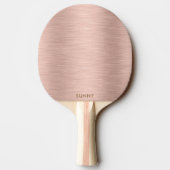 Roos-gouden Metallic Textuur Monogram Tafeltennisbatje (Achterkant)