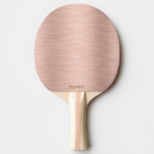 Roos-gouden Metallic Textuur Monogram Tafeltennisbatje (Voorkant)
