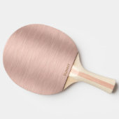 Roos-gouden Metallic Textuur Monogram Tafeltennisbatje (Zijkant)