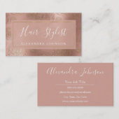 Roos Gouden Mode en Beauty Circle Pattern Visitekaartje (Voorkant / Achterkant)