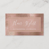 Roos Gouden Mode en Beauty Circle Pattern Visitekaartje (Voorkant)