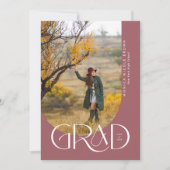 Roos Gouden Moderne Boog Minimalistisch Foto Afstu Kaart (Voorkant)