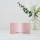 Roos Gouden Moderne Elegante Professionele Sjabloo Visitekaartje (Staand voorkant)