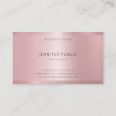 Roos Gouden Moderne Elegante Professionele Sjabloo Visitekaartje (Achterkant)