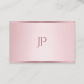 Roos Gouden Moderne Minimalistische Monogram Sjabl Visitekaartje (Voorkant)