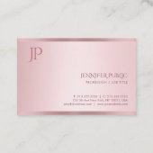 Roos Gouden Moderne Minimalistische Monogram Sjabl Visitekaartje (Achterkant)