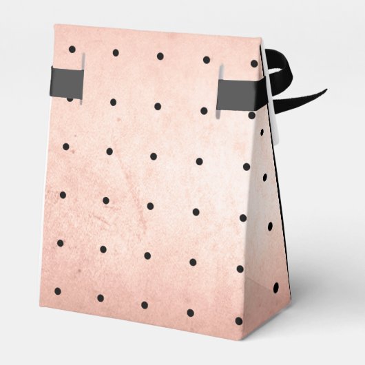 Roos Gouden Monogram Elegante Bruiloft Favor Box Bedankdoosjes (Achterkant)