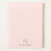 Roos gouden monogram initialen Elegant 2026 Planner (Achterkant)