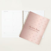 Roos gouden monogram initialen script elegant planner (Display)