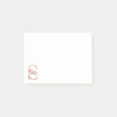Roos gouden monogram letter S bloemenFolie Post-it® Notes (Voorkant)