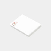Roos gouden monogram letter S bloemenFolie Post-it® Notes (Schuin)