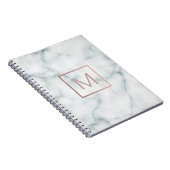 roos gouden monogram op steen notitieboek (Rechterzijde)