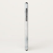 roos gouden monogram op zwart-wit marmeren steen Case-Mate iPhone case (Achterkant/links)