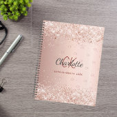 Roos gouden monogram roze script 2025 planner