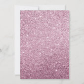 Roos Gouden Mousserende Vlinders Gown Quinceanera Kaart (Achterkant)