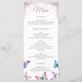 Roos Gouden Mousserende Vlinders Gown Quinceanera Menu