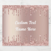 Roos Gouden Mousserende Wijnfles Etiketten Aangepa (Enkel label)