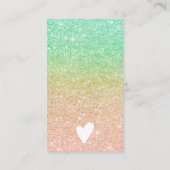 Roos gouden munt glitter sparkles bestellen dank u visitekaartje (Achterkant)