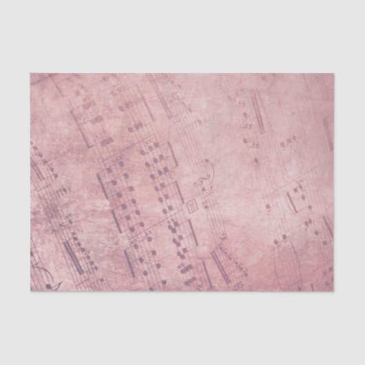 roos gouden muziekblad tissuepapier (Voorkant)