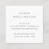 Roos gouden naaimachine | Seamstress of Tailor Vierkante Visitekaartje (Achterkant)