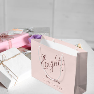 Roos gouden naam script 80e verjaardag groot cadeauzakje