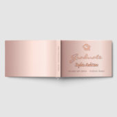 Roos gouden naam script pet Afstuderen Gastenboek (Volledig)