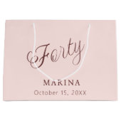 Roos gouden naamschrift 40e geboortedag groot cadeauzakje (Voorkant)