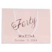 Roos gouden naamschrift 40e geboortedag groot cadeauzakje (Achterkant)