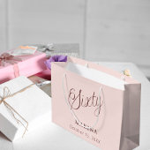 Roos gouden naamschrift 60e verjaardag groot cadeauzakje