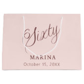 Roos gouden naamschrift 60e verjaardag groot cadeauzakje (Voorkant)