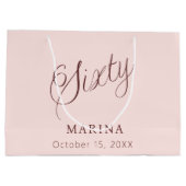 Roos gouden naamschrift 60e verjaardag groot cadeauzakje (Achterkant)