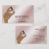 roos gouden nagellak visitekaartje (Voorkant / Achterkant)