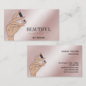 roos gouden nagellak visitekaartje (Voorkant / Achterkant)