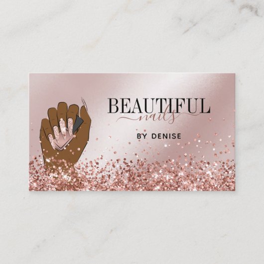 roos gouden nagellak visitekaartje (Voorkant)