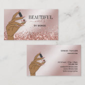 roos gouden nagellak visitekaartje (Voorkant / Achterkant)