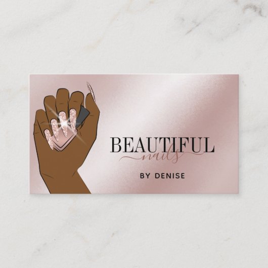 roos gouden nagellak visitekaartje (Voorkant)